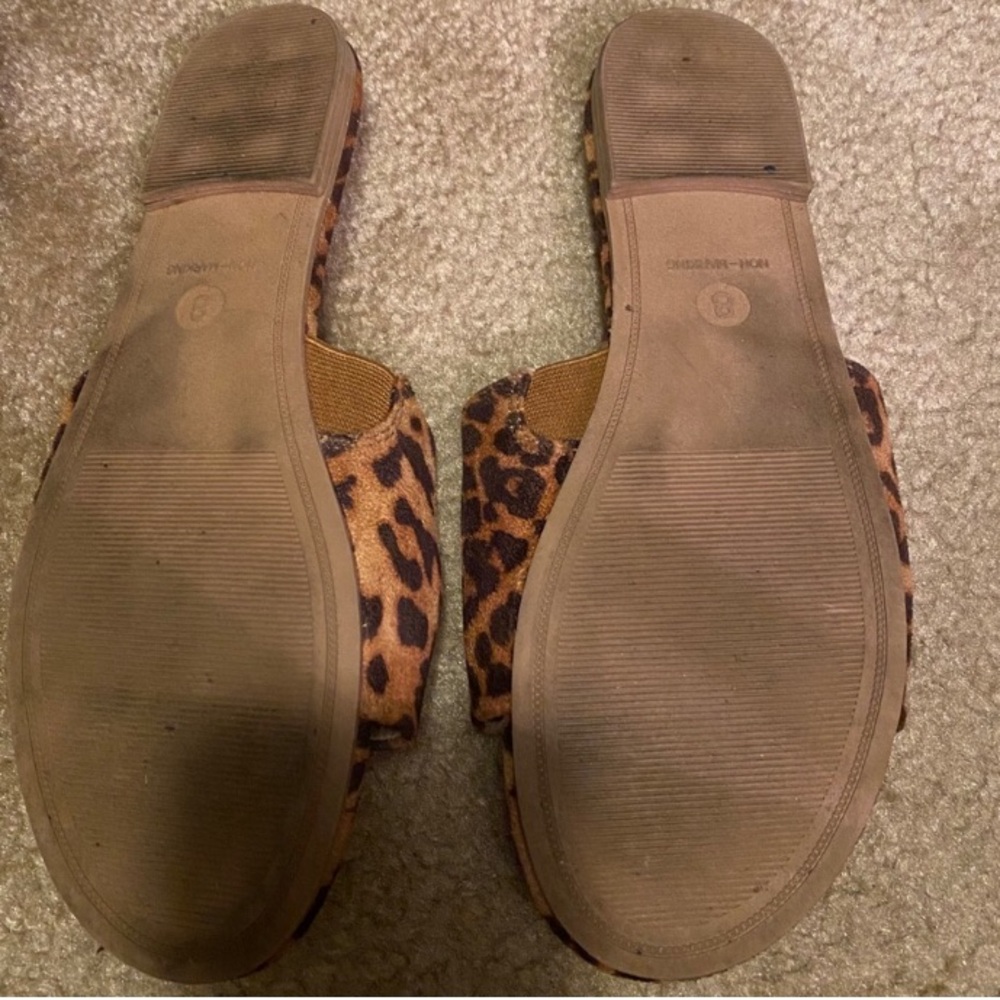 Leopard Cheetah Suede-Like Slide Sandals | Slip-On | Simple, Casual | a new day - Picture 2 of 3